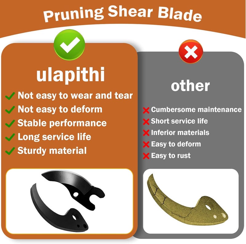 ulapithi N920015+NA044629 Pruning Shear Blade Compatible with Dewalt 20V MAX Cordless Pruner Blades Replacement DCPR320B DCPR320D1 DCPR320B-B3 Pruner Saw Blade - Image 5